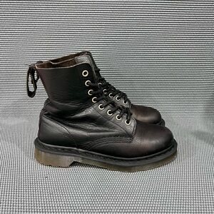 Dr Martens Pascal Soft Leather Lace Up Boots Womens Size 7 Black‎